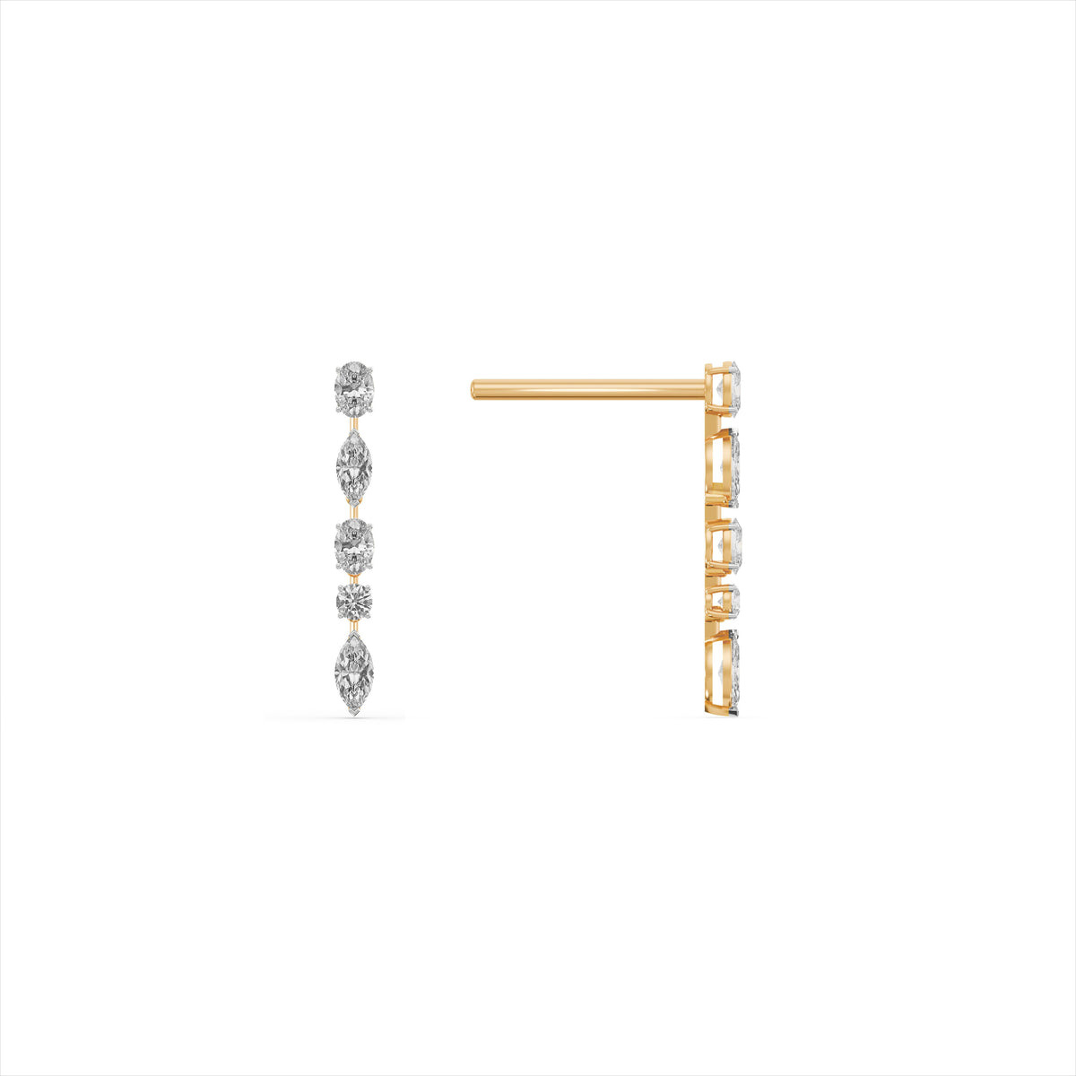 Promise Spark 9KT Gold Laboratory Grown Diamond Dangle Earrings