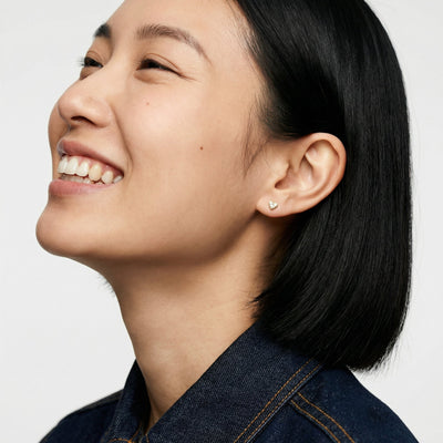 Heart Cluster 9KT Lab Grown Diamond Stud Earring