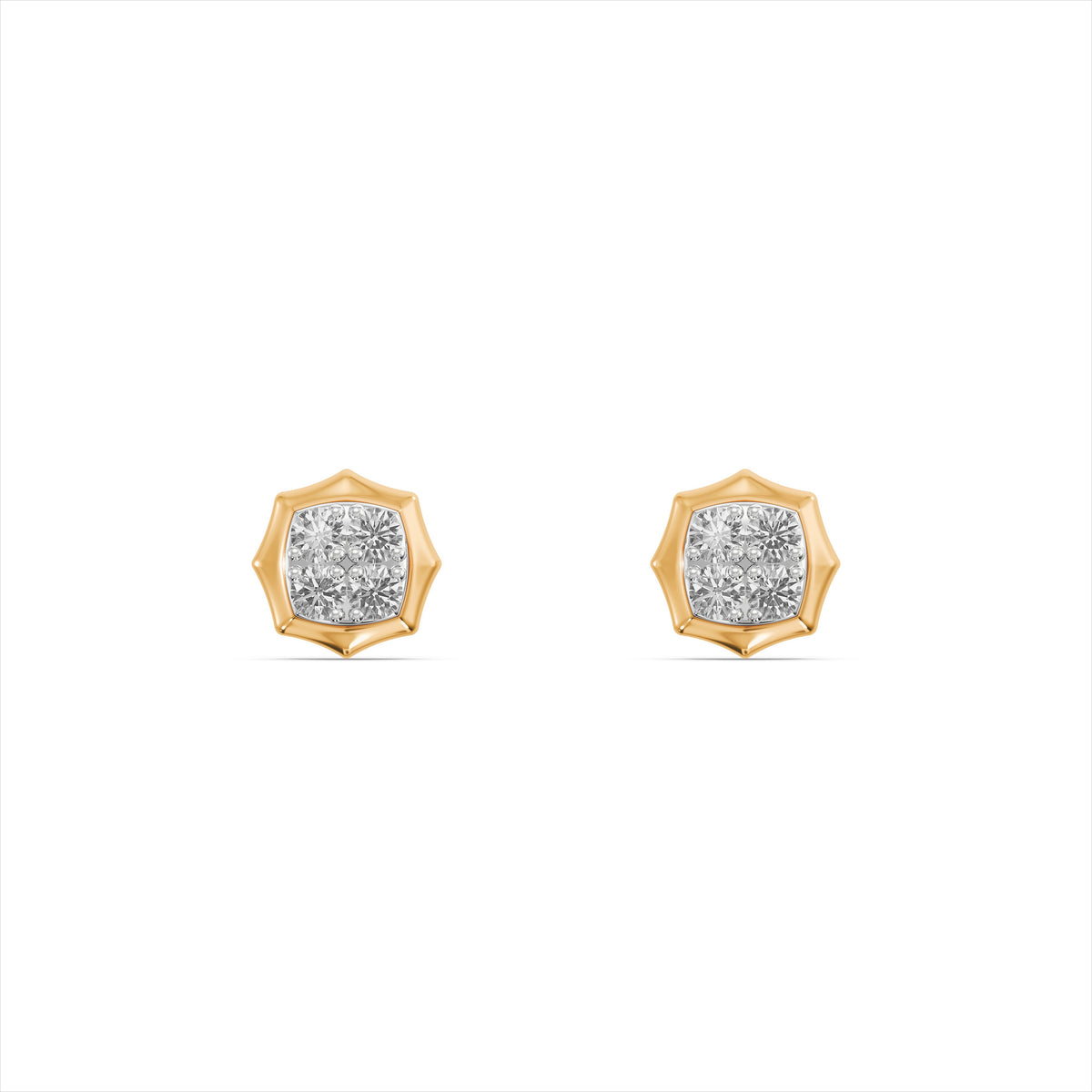 Imperial Noir 9KT Gold Laboratory Grown Diamond Stud Earrings