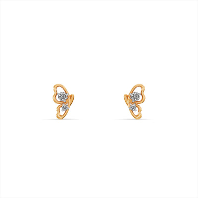 Luxe Butterfly 9KT Gold Lab Grown Diamond Studs