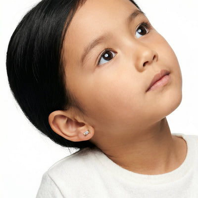 Tiny Ribbion 9KT Gold Lab Grown Diamond Studs