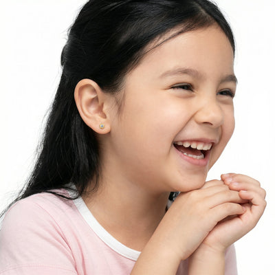 Dainty Flower 9KT Gold Lab Grown Diamond Studs