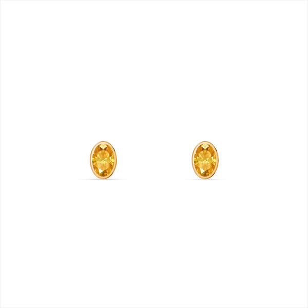 Natural Tourmaline 9KT Gold Earrings