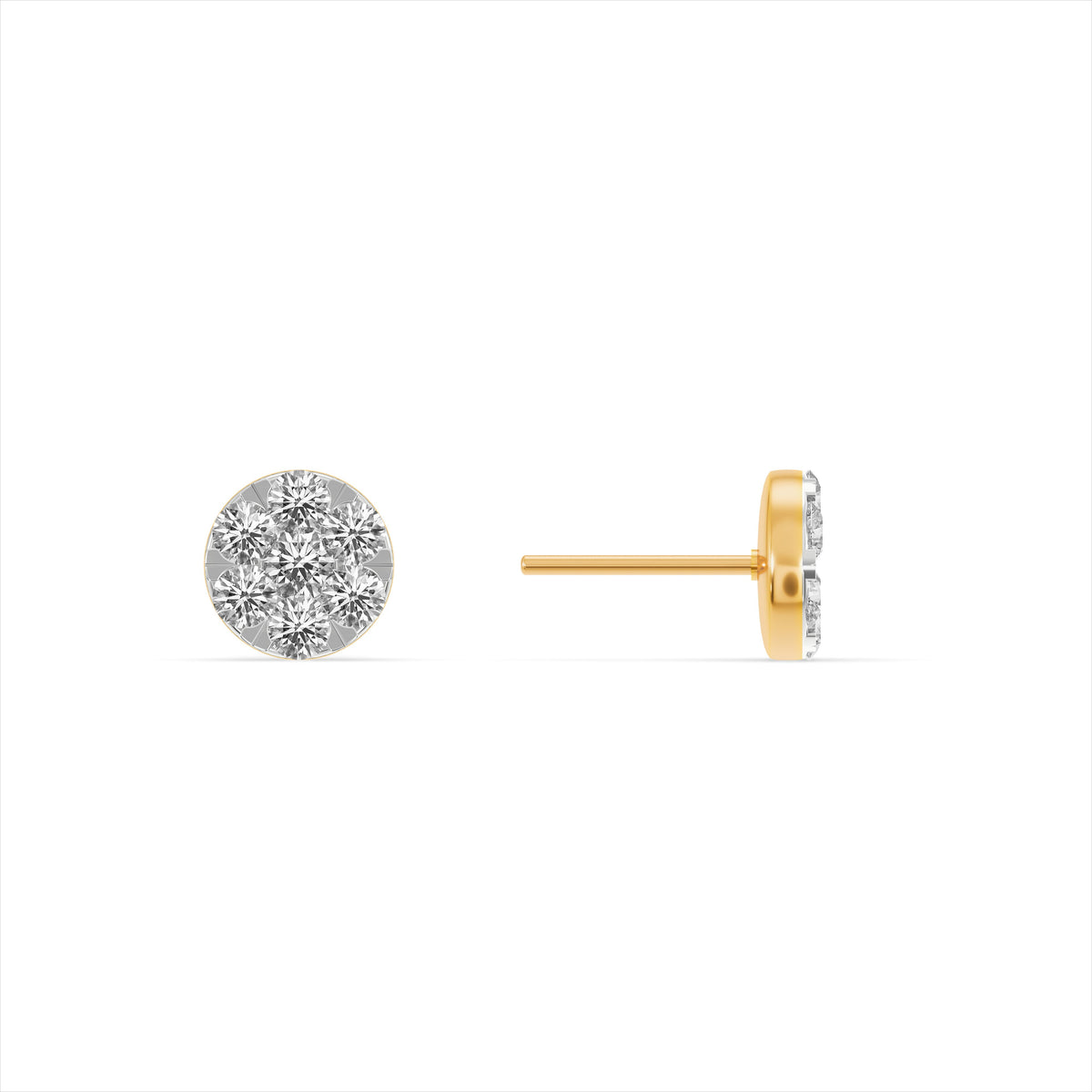 Refined 9KT Gold Laboratory Grown Diamond Earrings