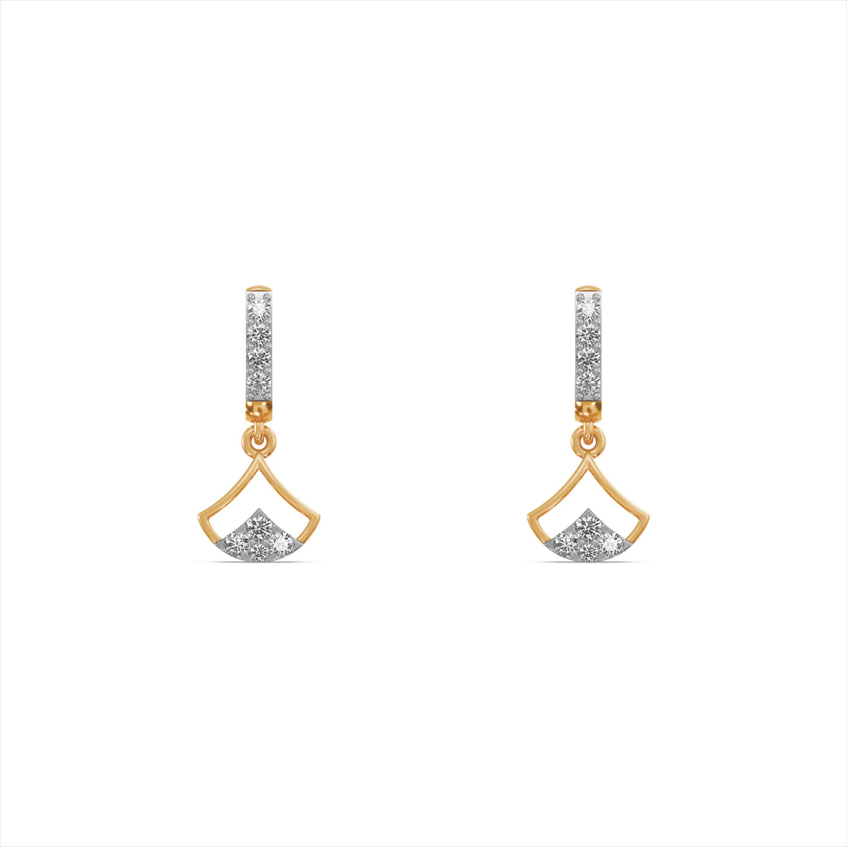 Oyster Drop 9KT Gold Laboratory Grown Diamond Earrings