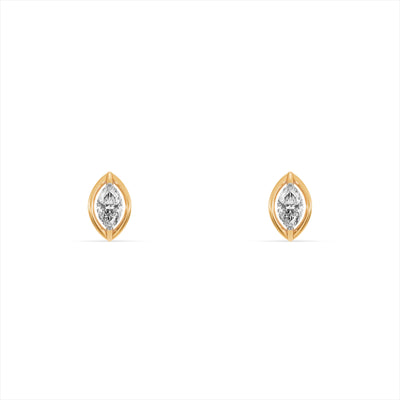 Shiny Eclipse 9KT Gold Lab Grown Diamond Earrings
