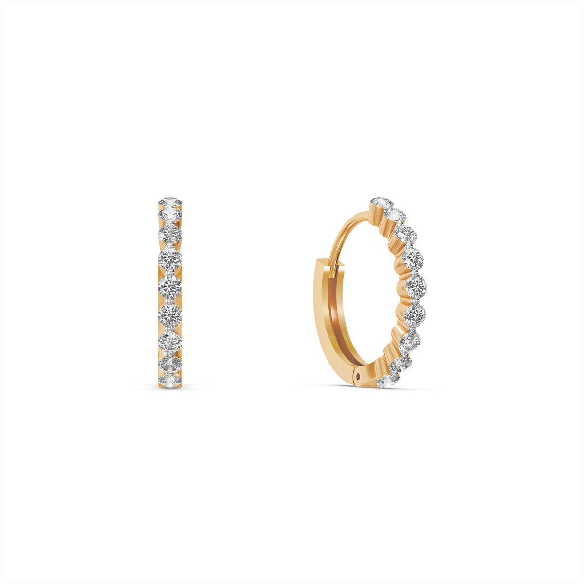 Bling It 9KT Gold Laboratory Grown Diamond Hoop Earrings
