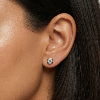 Minimal Spark 9KT Gold Lab Grown Diamond Earrings