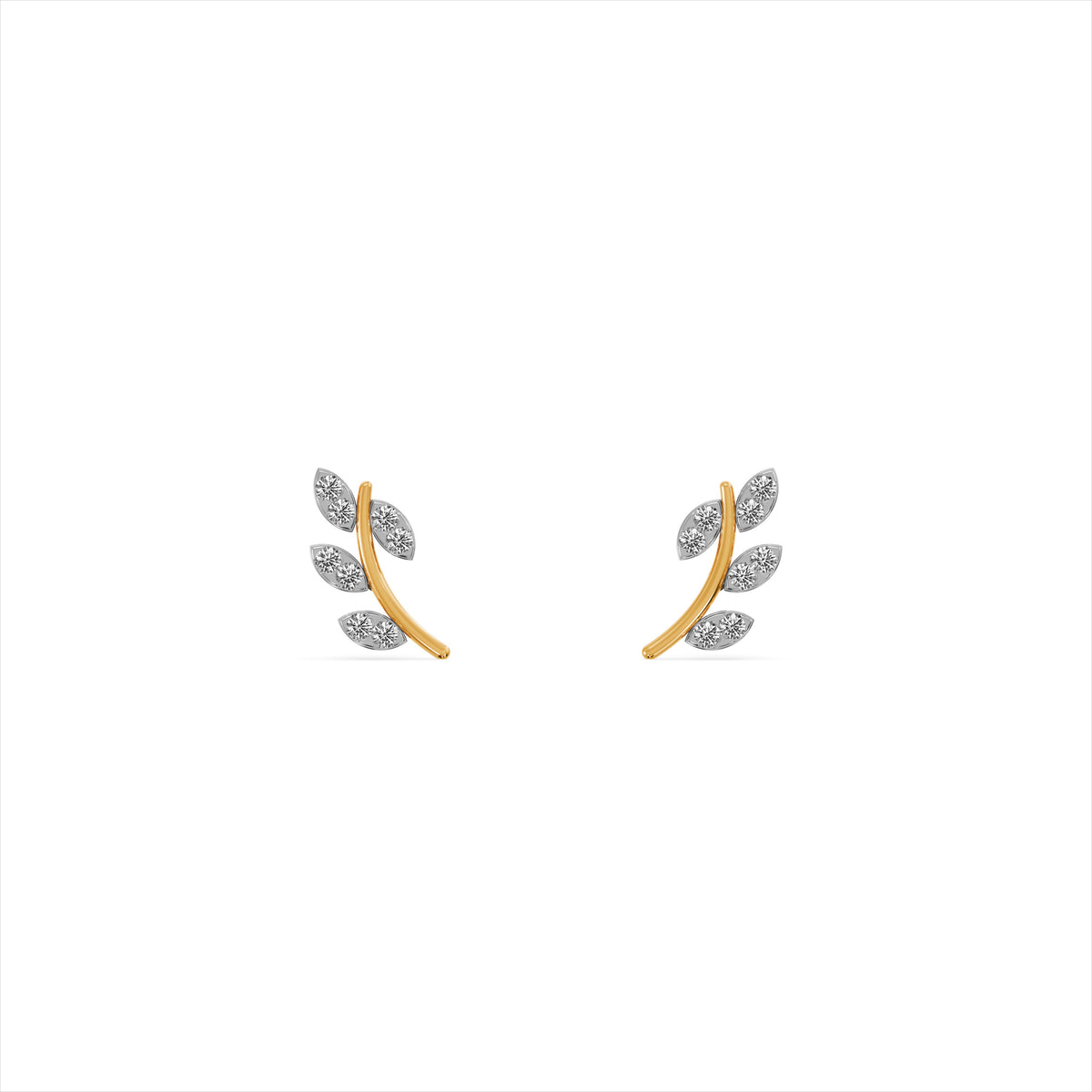 Lumina Petal 9KT Gold Laboratory Grown Diamond Earrings