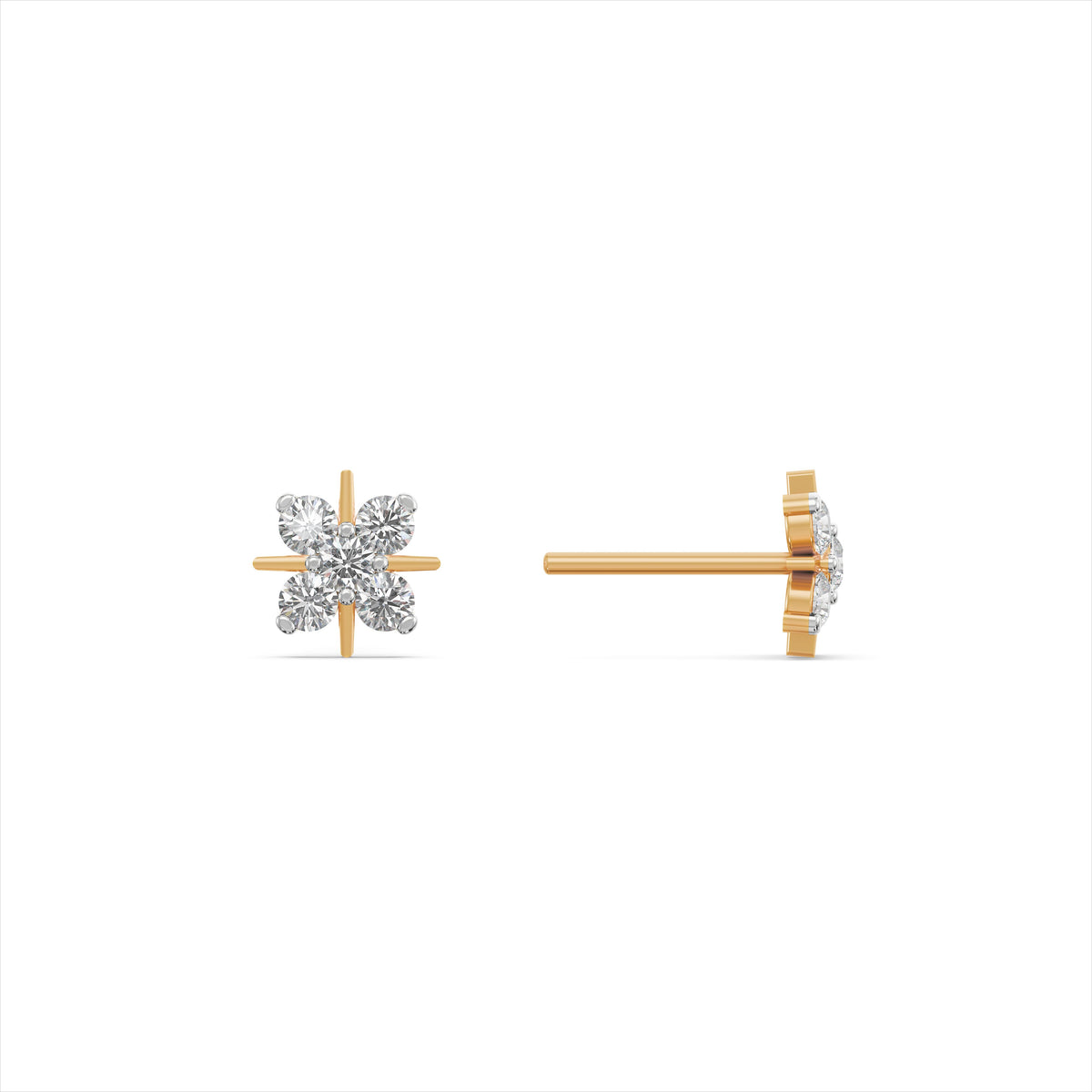 Crossing Spark 9KT Gold Laboratory Grown Diamond Earrings