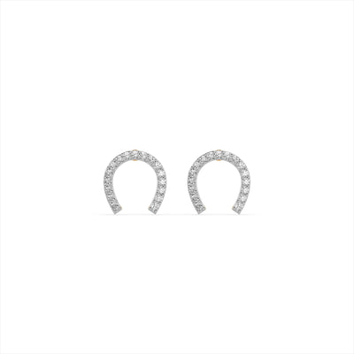 Celestial Horseshoe 9KT Gold Laboratory Grown Diamond Earrings