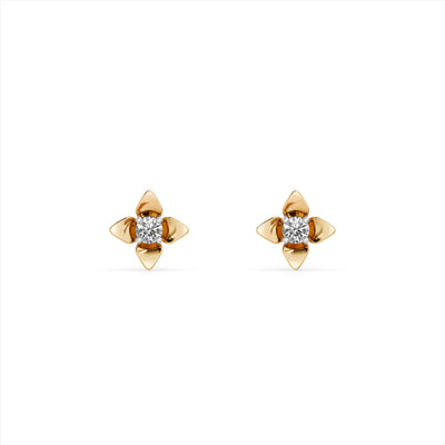 Petal Bloom 9KT Gold Laboratory Grown Diamond Earrings