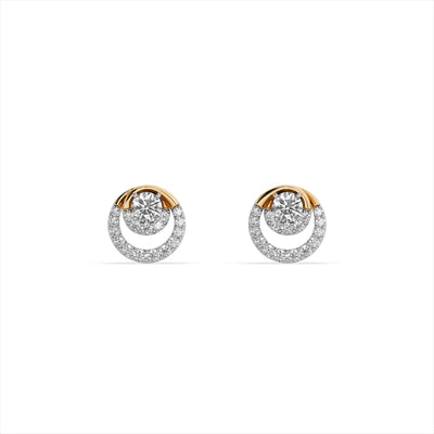 Twilight Swirl 9KT Gold Laboratory Grown Diamond Earrings