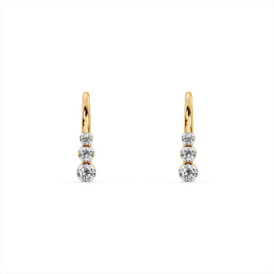Dewfall Trail 9KT Gold Laboratory Grown Diamond Earrings
