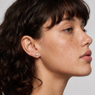 Diamond Duet 9KT Gold Laboratory Grown Diamond Earrings