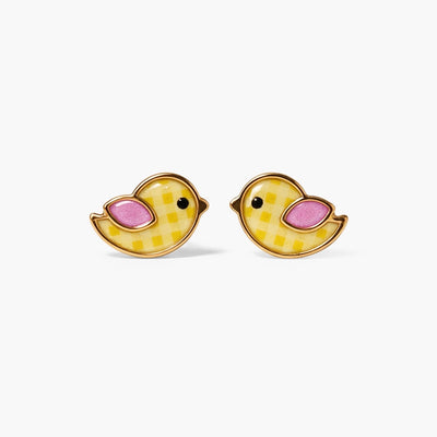 Cheerful Duck 9KT Gold Stud Earrings for Kids
