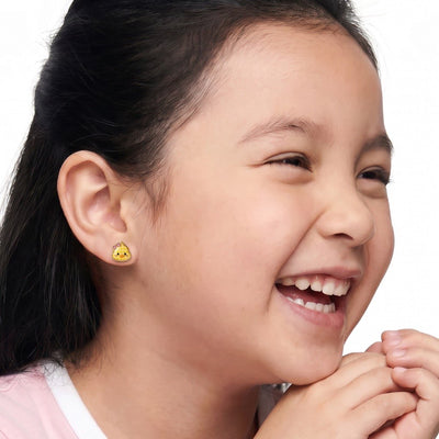 Cheerful Chick 9KT Gold Stud Earrings for Kids