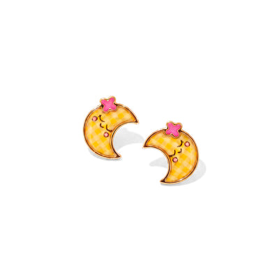 Dreamy Moon 9KT Gold Stud Earrings for Kids