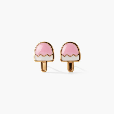 Summer Popsicle 9KT Gold Stud Earrings for Kids