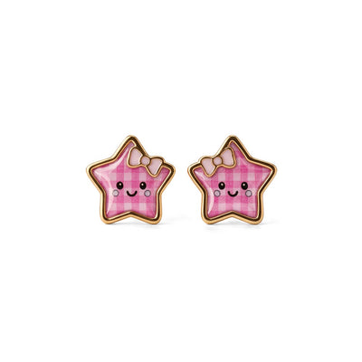 Playful Star 9KT Gold Stud Earrings for Kids