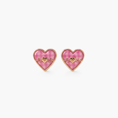 Sweet Heart 9KT Gold Stud Earrings for Kids