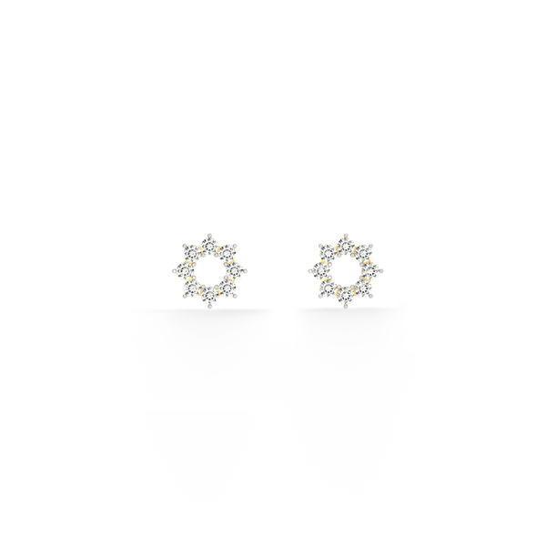 Elegant Floral Lab-Grown Diamond Customizable Stud Earring