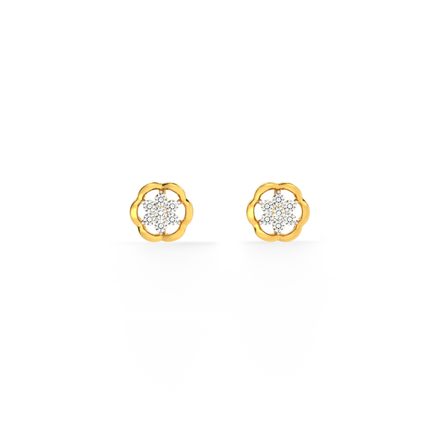 Blooms 9KT Gold Lab Grown Diamond Stud Earring - 1