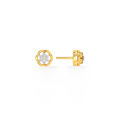Golden Blooms Lab-Grown Diamond Customizable Stud Earring
