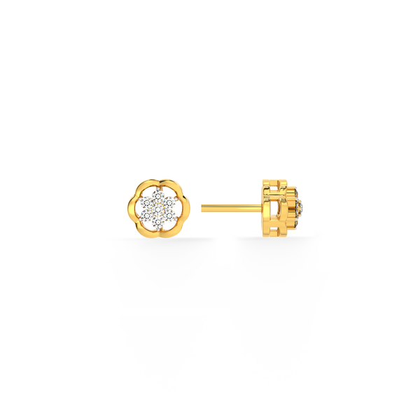 Golden Blooms Lab-Grown Diamond Customizable Stud Earring