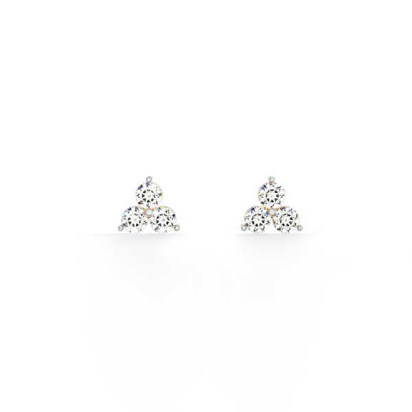 Trio Spark Lab-Grown Diamond Customizable Stud Earring