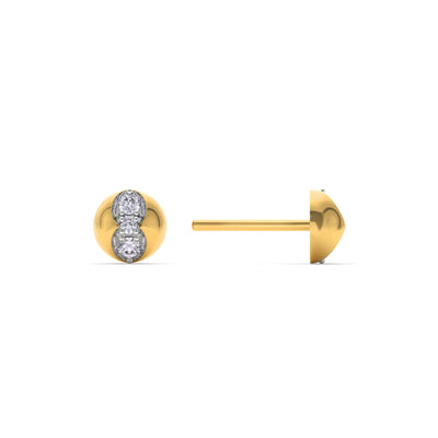 NovaTrio 9KT Gold Lab Grown Diamond Stud Earring