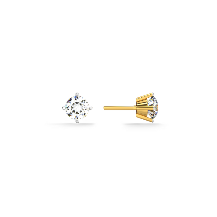 Crystal Peak 9KT Gold Lab Grown Diamond Stud Earring - 2