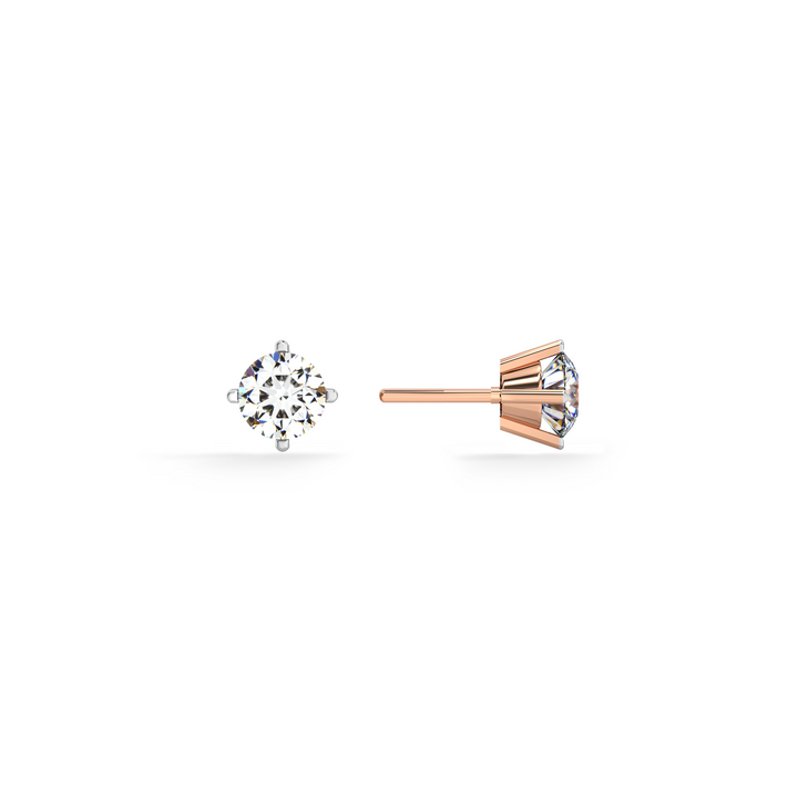 Crystal Peak 9KT Gold Lab Grown Diamond Stud Earring - 2