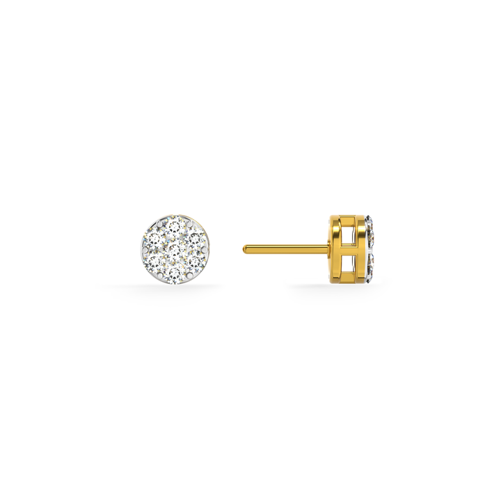 Bloom 9KT Gold Lab Grown Diamond Stud Earring - 2