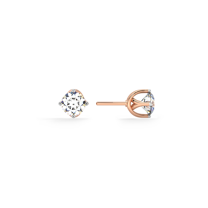 Regal Petal Halo 9KT Gold Lab Grown Diamond Stud Earring - 2