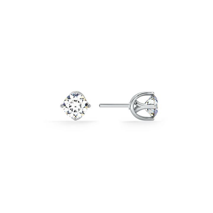 Regal Petal Halo 9KT Gold Lab Grown Diamond Stud Earring - 1