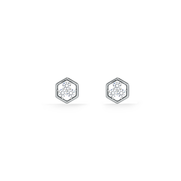 Sweethex 9KT Gold Lab Grown Diamond Stud Earring - 3