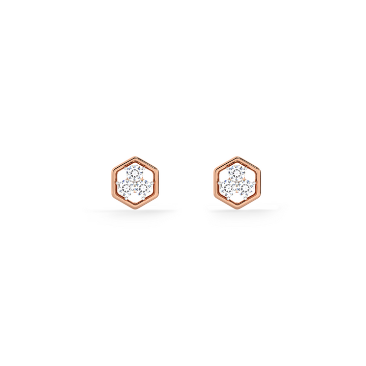 Sweethex 9KT Gold Lab Grown Diamond Stud Earring - 2