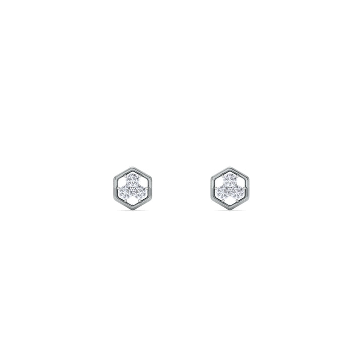 Sweethex 9KT Gold Lab Grown Diamond Stud Earring - 5