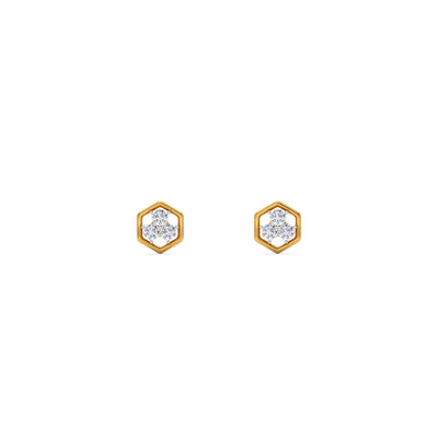 Sweethex 9KT Gold Lab Grown Diamond Stud Earring