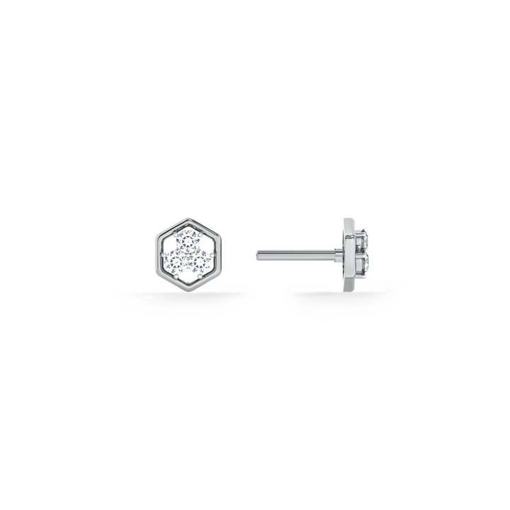 Sweethex 9KT Gold Lab Grown Diamond Stud Earring - 1