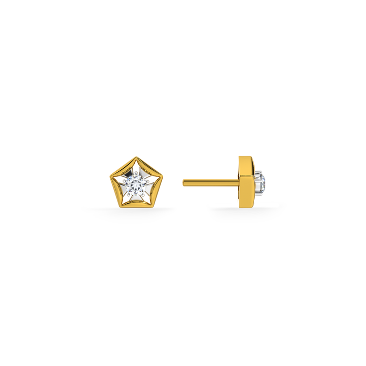 Starvault 9KT Gold Lab Grown Diamond Stud Earring - 1