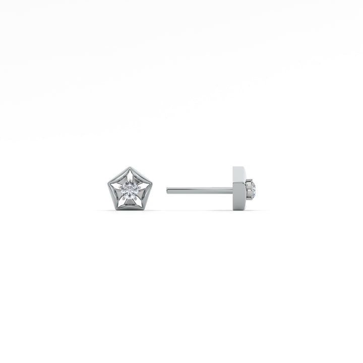 Starvault 9KT Gold Lab Grown Diamond Stud Earring - 2