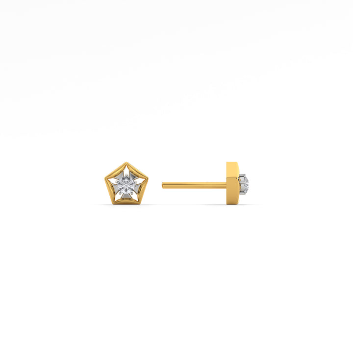 Starvault 9KT Gold Lab Grown Diamond Stud Earring  - 1
