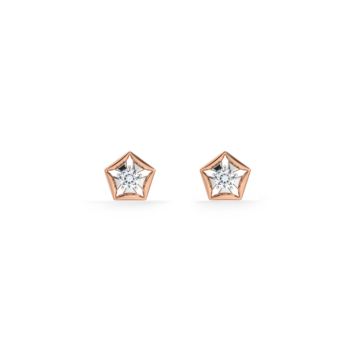 Starvault 9KT Gold Lab Grown Diamond Stud Earring - 2