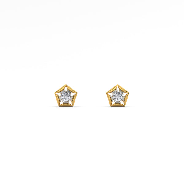 Starvault 9KT Gold Lab Grown Diamond Stud Earring - 4