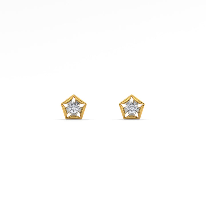 Starvault 9KT Gold Lab Grown Diamond Stud Earring - 4