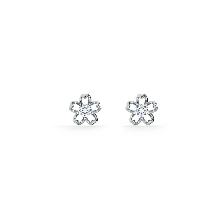 Petal Kiss 9KT Gold Lab Grown Diamond Stud Earring - 3