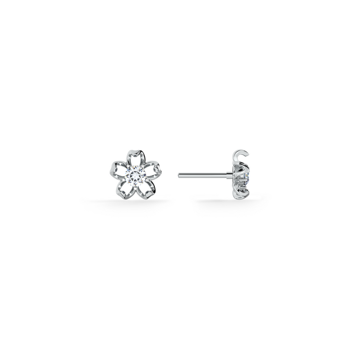 Petal Kiss 9KT Gold Lab Grown Diamond Stud Earring - 1