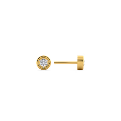 Sculpt 9KT Gold Lab Grown Diamond Studs for Multiple Piercings